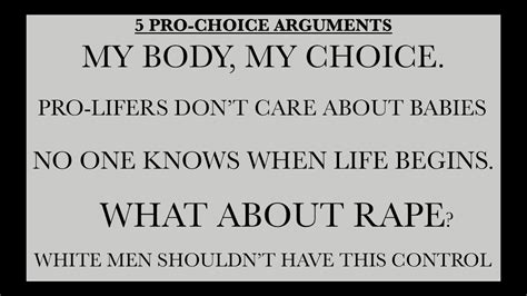 5 Pro Choice Arguments Addressed In 5 Minutes Youtube