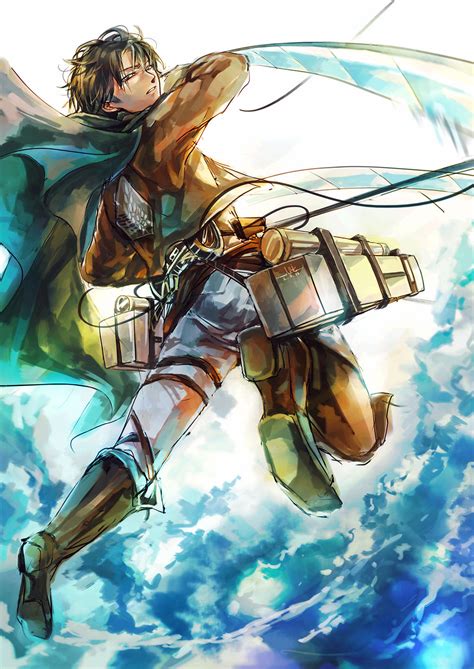 However, the female titan swings her hardened fist at mikasa, and levi is forced to pull mikasa out of the way. Attack On Titan - Levi by MsViVid on DeviantArt