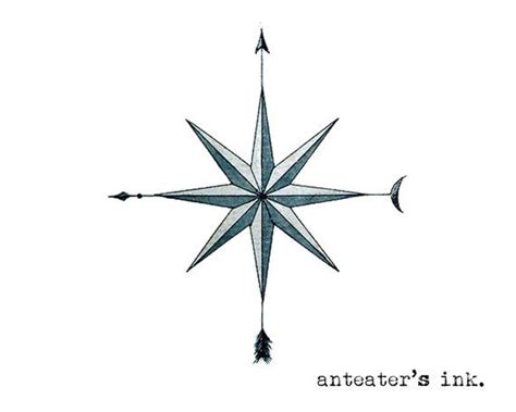 Compass Temporary Tattoo Set Of 2 Prints Seas And Oceans Navigation