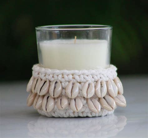 Crocheted Candle Holder Raw Treasures