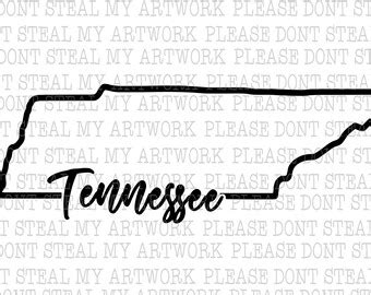 Tennessee Outline Etsy