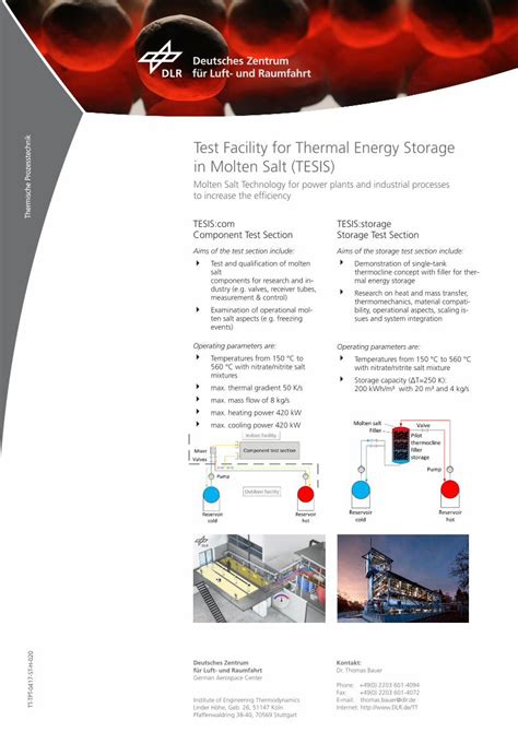 Test Facility For Thermal Energy Storage In Molten Salt Tesis€¦ · Tesisstorage Storage Test