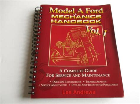 Model A Ford Mechanics Handbook By Les Andrews 1997 Trade Paperback