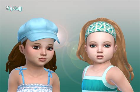 Mystufforigin Long Wavy Bandana Hair For Toddlers ~ Sims