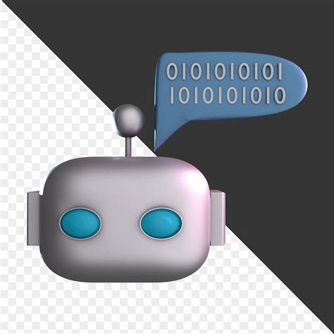 Premium Psd Robot With A Speech Bubble Robot Robot Robot Png And Psd