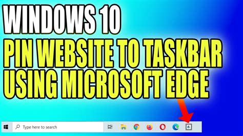 How To Pin A Website To Windows Taskbar Using Microsoft Edge