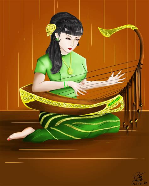 Artstation Traditional Myanmar Girl