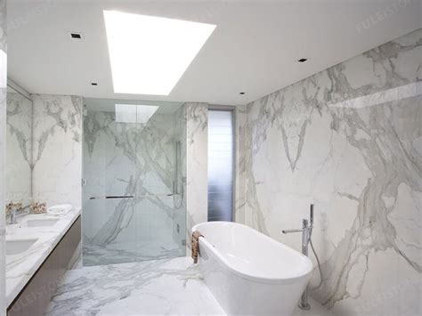 Italy Calacatta White Marble Slabs With Polished Fulei Stone