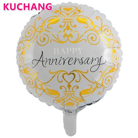 Buy 50pcslot 18 Inch Happy Anniversary Foil Balloons