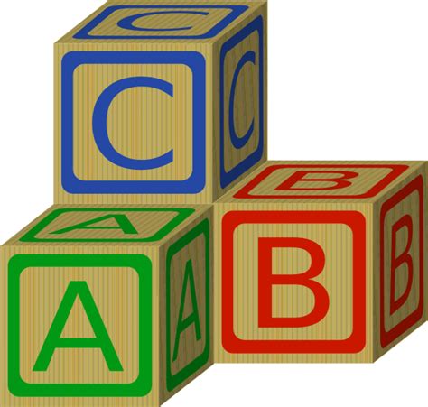 Abc Blocks clip art Free Vector / 4Vector png image