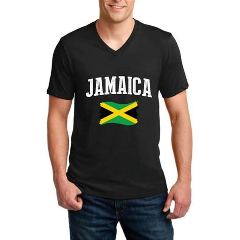 iwpf jamaica men s v neck short sleeve t shirt