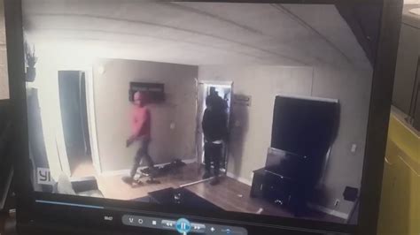 Watch Home Invasion Gun Fight Captured On Dramatic Surveillance Video