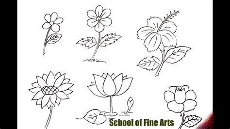 Flower Drawing Quick And Easy Drawing Lesson Youtube
