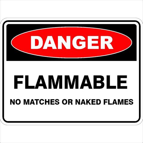 Flammable No Matched Or Naked Flames Discount Safety Signs New Zealand