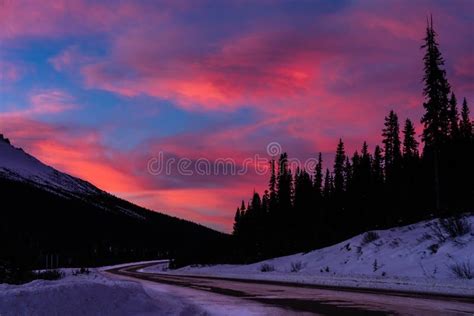 Colorful Sunset In The Canadian Rockies Stock Photo Image Of Outdoor