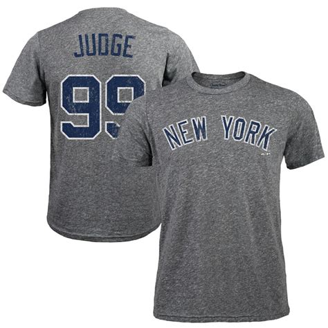 Majestic Threads Aaron Judge New York Yankees Gray Tri Blend Name