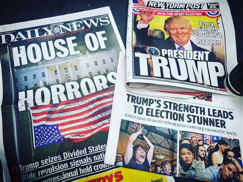 Headlines from around the world newspapers and magazine on Trump win