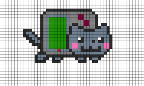 Gameboy Nyan Cat Perler Perler Bead Pattern Bead Sprites Characters Fuse Bead Patterns
