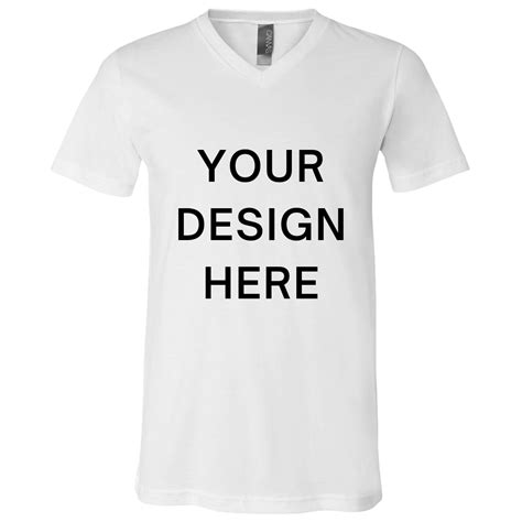 Your Design Here V Neck T Shirt With Your Personal Custom Design