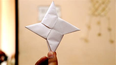 How To Make Ninja Star Using A4 Size Paper Ninja Star Origami Youtube
