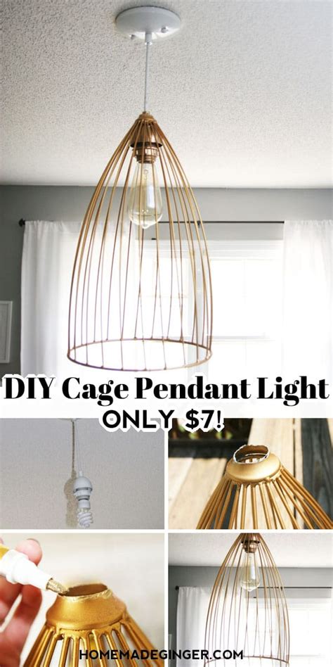 How To Make A Diy Cage Pendant Light For 7 Homemade Ginger