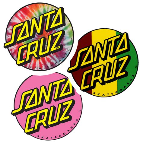 Santa Cruz Dot Graphic Sticker 3 Pack Stickers