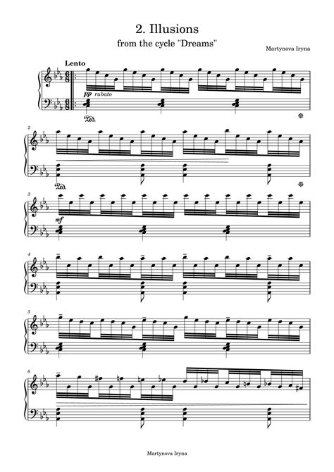 Illusions Sheet Music Iryna Martynova Piano Solo