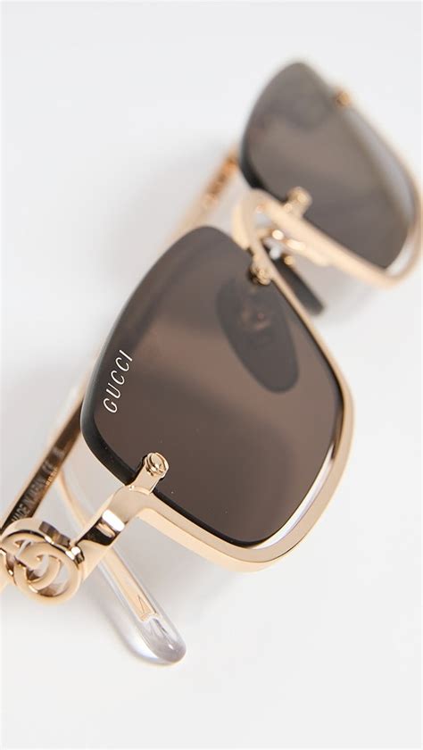 Gucci Gg Upside Down Super Narrow Sunglasses Shopbop