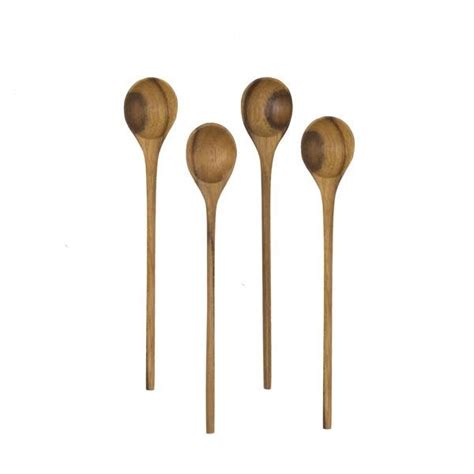Thin Teak Spoons Set Of Four Teak Spoon Teak Teak Wood
