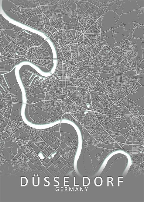 Dusseldorf Germany Citymap Poster By City Map Art Prints Displate