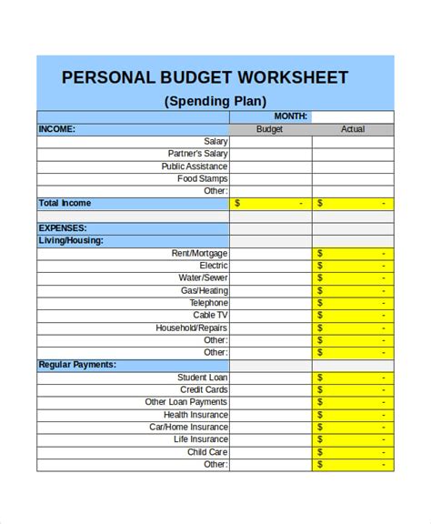 Monthly Budget Templates 11 Free Excel Word And Pdf Formats