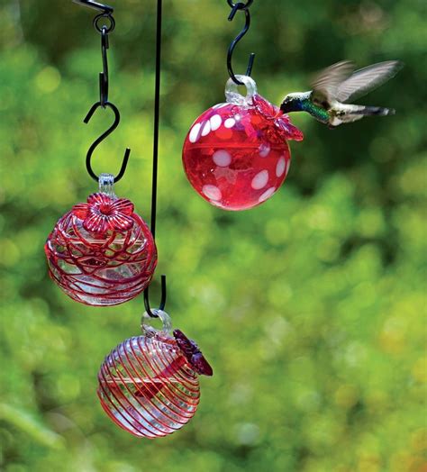 Droplet Hummingbird Feeders Set Of 3 Glass Hummingbird Feeder Glass Hummingbird Feeders