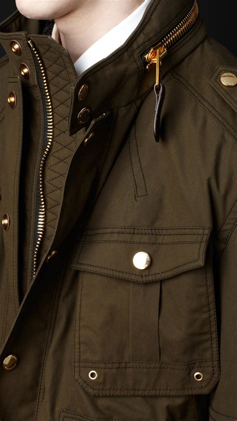 Lyst Burberry Prorsum Waxed Cotton Field Jacket In Brown For Men