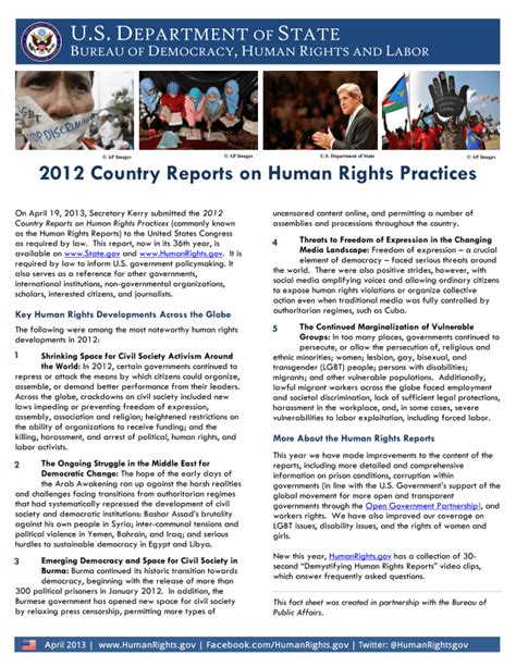 2012 Country Reports On Human Rights Practices World Reliefweb