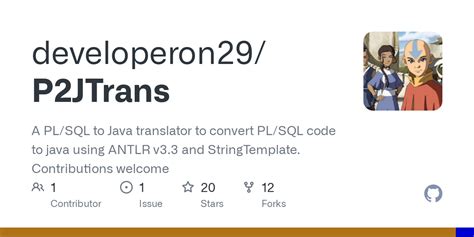 GitHub Developeron29 P2JTrans A PL SQL To Java Translator To Convert
