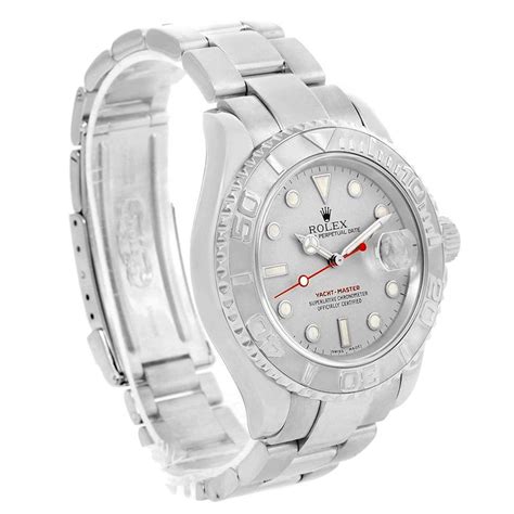 Rolex Yachtmaster Stainless Steel Platinum Automatic Mens Watch 16622