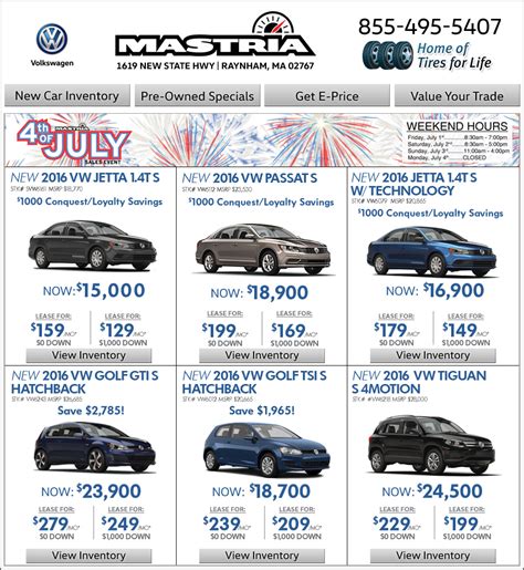 Shop Mastria Volkswagen Dealer New Car Offers Online