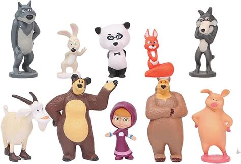 Buy Masha And The Bear Set Of 10 Masha And The Bear Figures Masha And The Bear Toys With