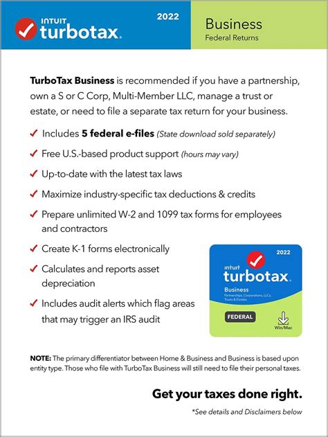 Buy Turbotax Business Tax Software Federal Only Tax Return Pc