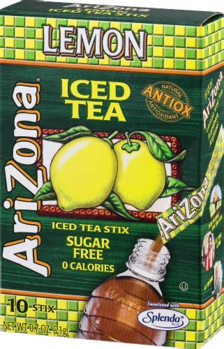 Arizona Sugar Free Lemon Iced Tea Stix 10 Ct 7 Oz Fred Meyer