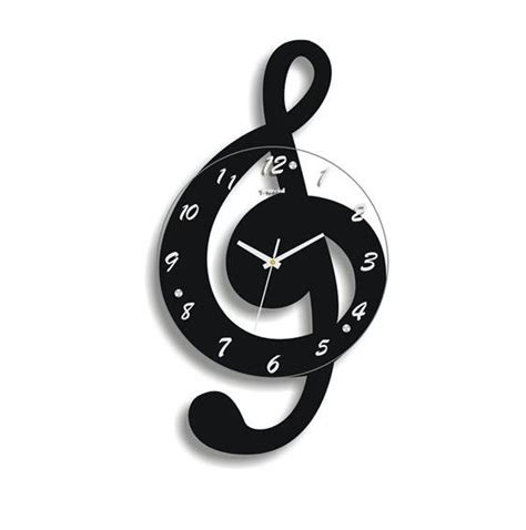 Coming with a great design of piano inspiration plus the music notes and guitar to complete perfection. Amusing Fashion Music Note Shape Design Mute Battery Wall ...