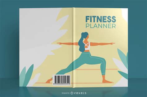 Yoga Fitness Planner Book Cover Design Vector Download