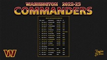 Washington Commanders Printable Schedule 2022 - Printable Blank World