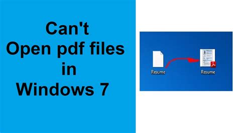 Cant Open Pdf Files In Windows 7 Solved Youtube