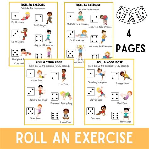 Roll An Exercise Dice Workout Fitness Activities Exercise Activity For
