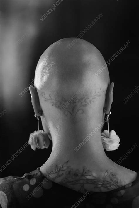 Woman With Shaved Head And Tattoos Stock Image F034 0549 Science Photo Library