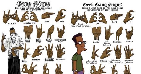 Jiggarexs World Gang Signs Vs Geek Gang Signs