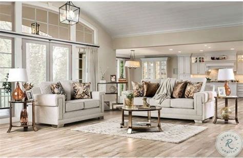 Emely Light Gray Living Room Set From Furniture Of America Coleman