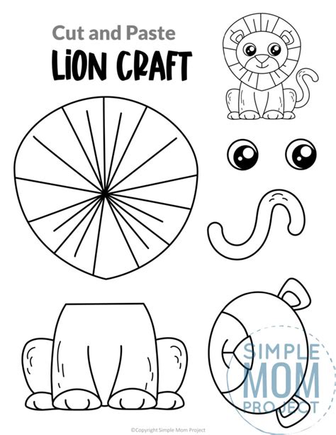 Free Printable Lion Craft Template Simple Mom Project