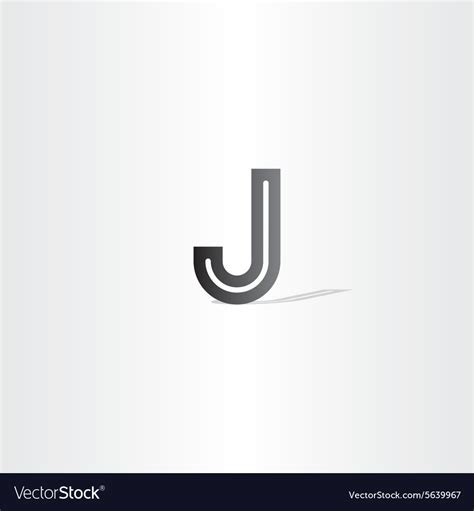 Black Letter J Logo Design Element Royalty Free Vector Image